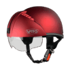 Mũ bảo hiểm nửa đầu kính âm VARO màu đỏ đô