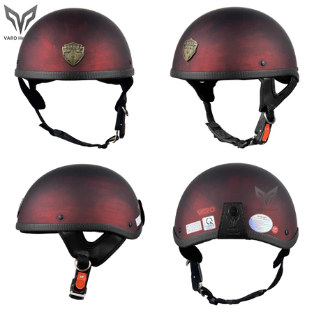 mu-bao-hiem-nua-dau-varo-scratch- xuoc-mau-do-nham Mũ Bảo Hiểm Nửa Đầu VARO Scratch Xước đỏ nhám