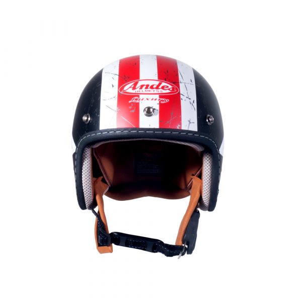 Mũ Bảo Hiểm Andes 3/4 đầu Luxury 111-Tem Nhám-W293- đen